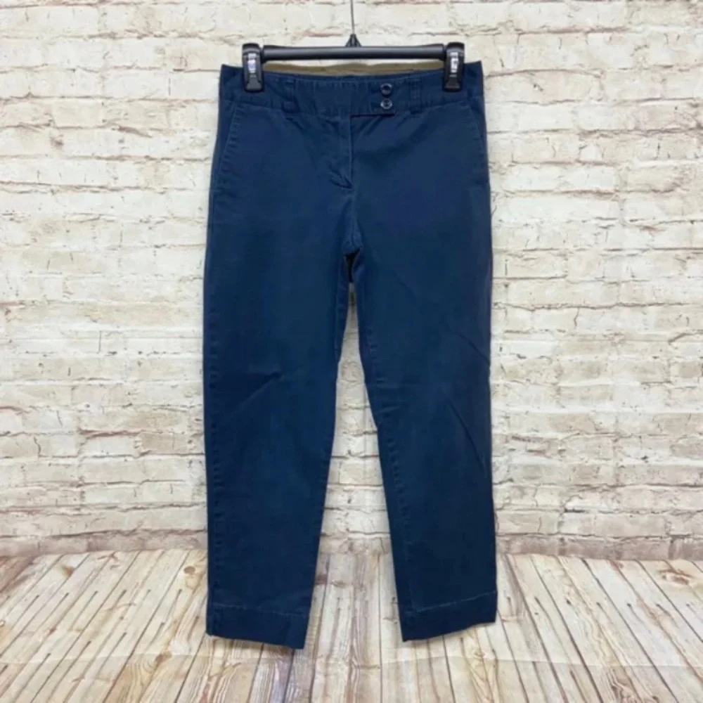 (3 Pair) Vineyard Vines Women Cropped Pants Size 0 Whale Straight Solid Red Blue - Picture 5 of 11